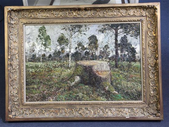 Eugene Burkett (1866-1922) Woodland clearing - Hartz Mountains 16 x 23.5in.